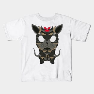 cute ribbon black cat Kids T-Shirt